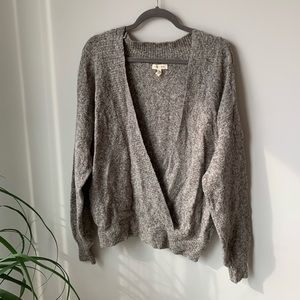 Urban Outfitters Surplice Sweater Knit Marled